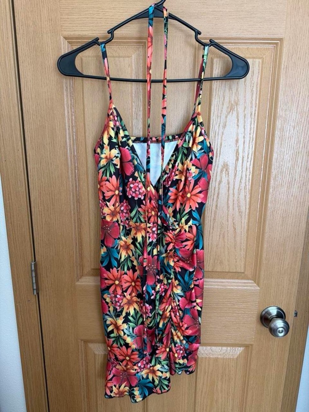 Floral Strappy One-Piece Dress in Multicolor